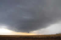 Picture of a severe thunderstorm located in southeast Hale County around 7 pm on March 19, 2011. Click on the image for a larger view.