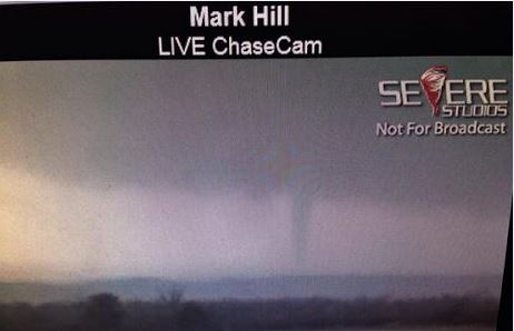 Picture of a brief rope tornado that formed in far eastern Childress County Sunday evening, 20 April 2014. This picture if courtesy of Mark Hill via Kyle Roberts.  