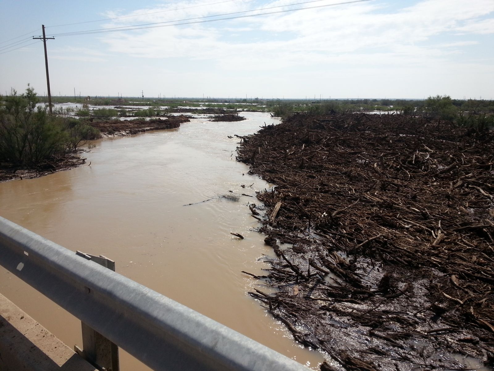 Several views of the swelling Pecos River between Red Bluff Reservoir and the town of Pecos on September 24, 2014.