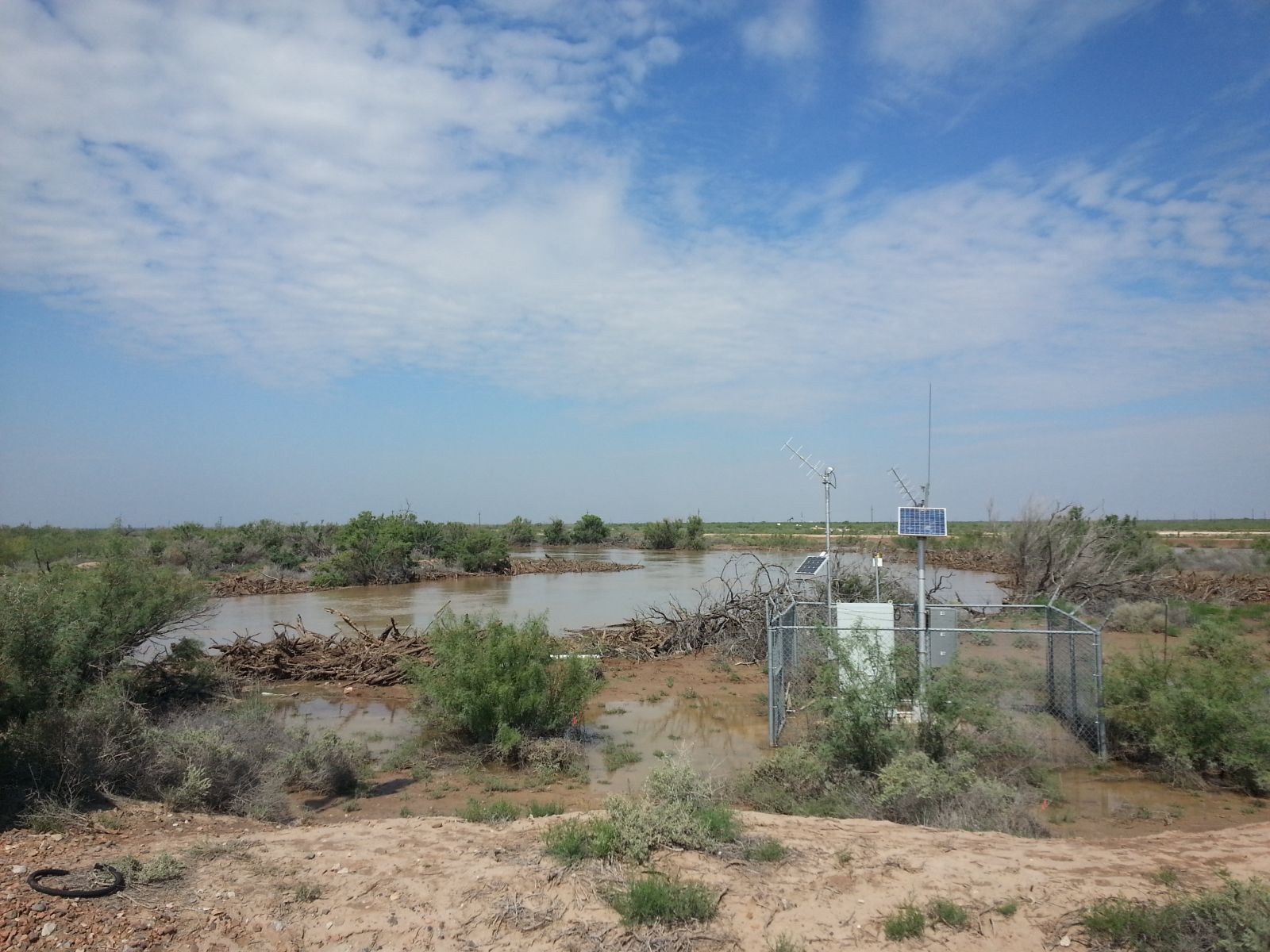 Several views of the swelling Pecos River between Red Bluff Reservoir and the town of Pecos on September 24, 2014.