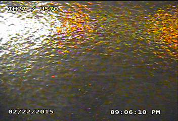 A view of the TXDOT camera along I-27 in Plainview on the evening of February 22nd.