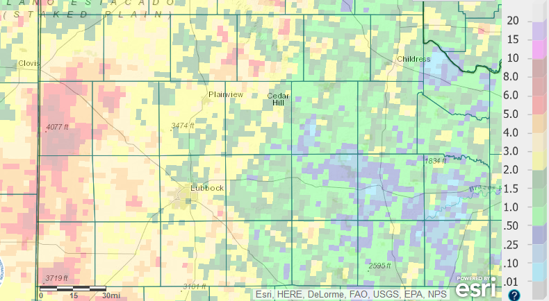 Seven-day radar-estimated and bias-corrected rain totals ending at 7 am on Friday, 2 September 2016. A regional view of the above image can be FOUND HERE.