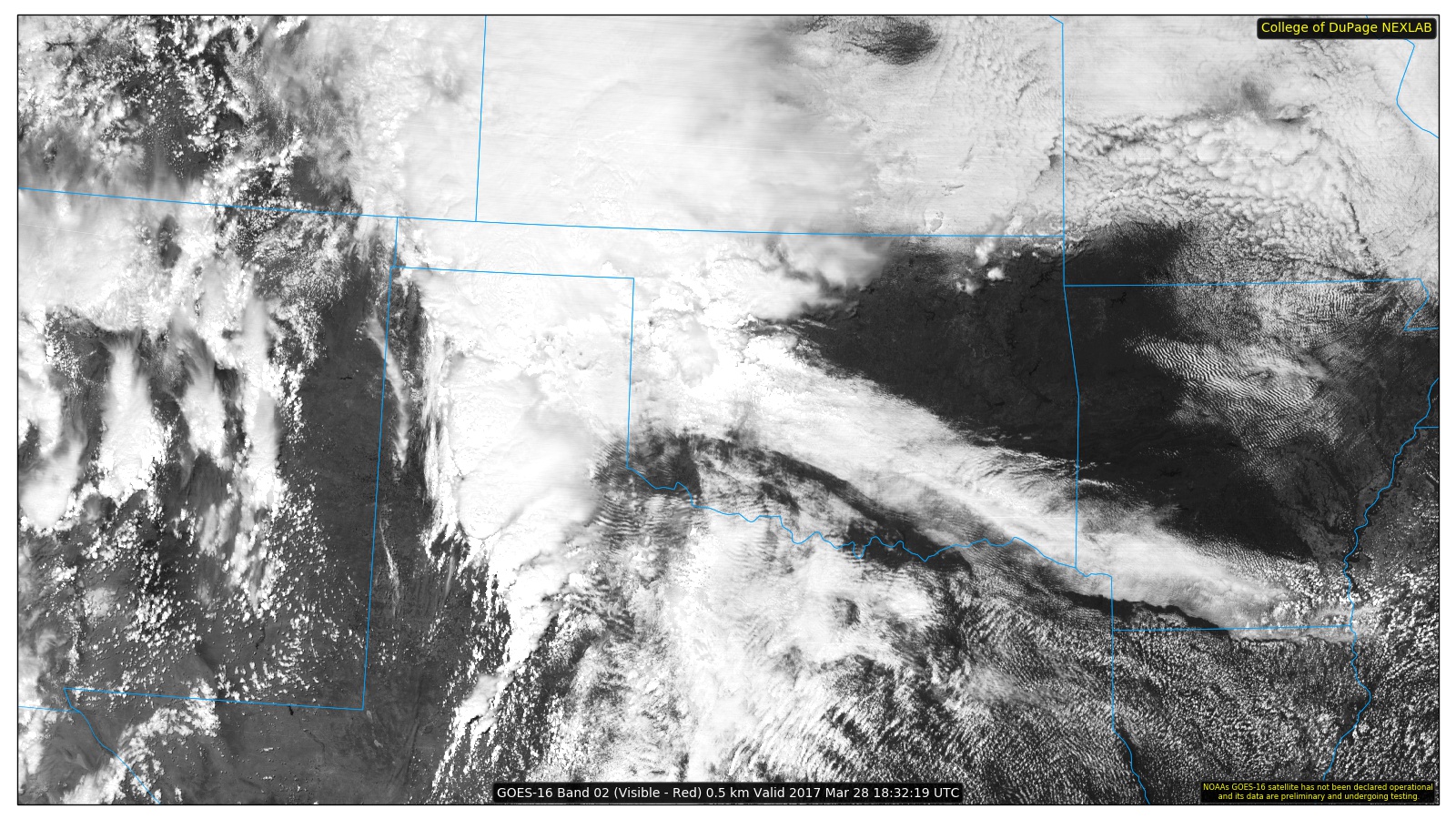 GOES-16 satellite image 1832Z