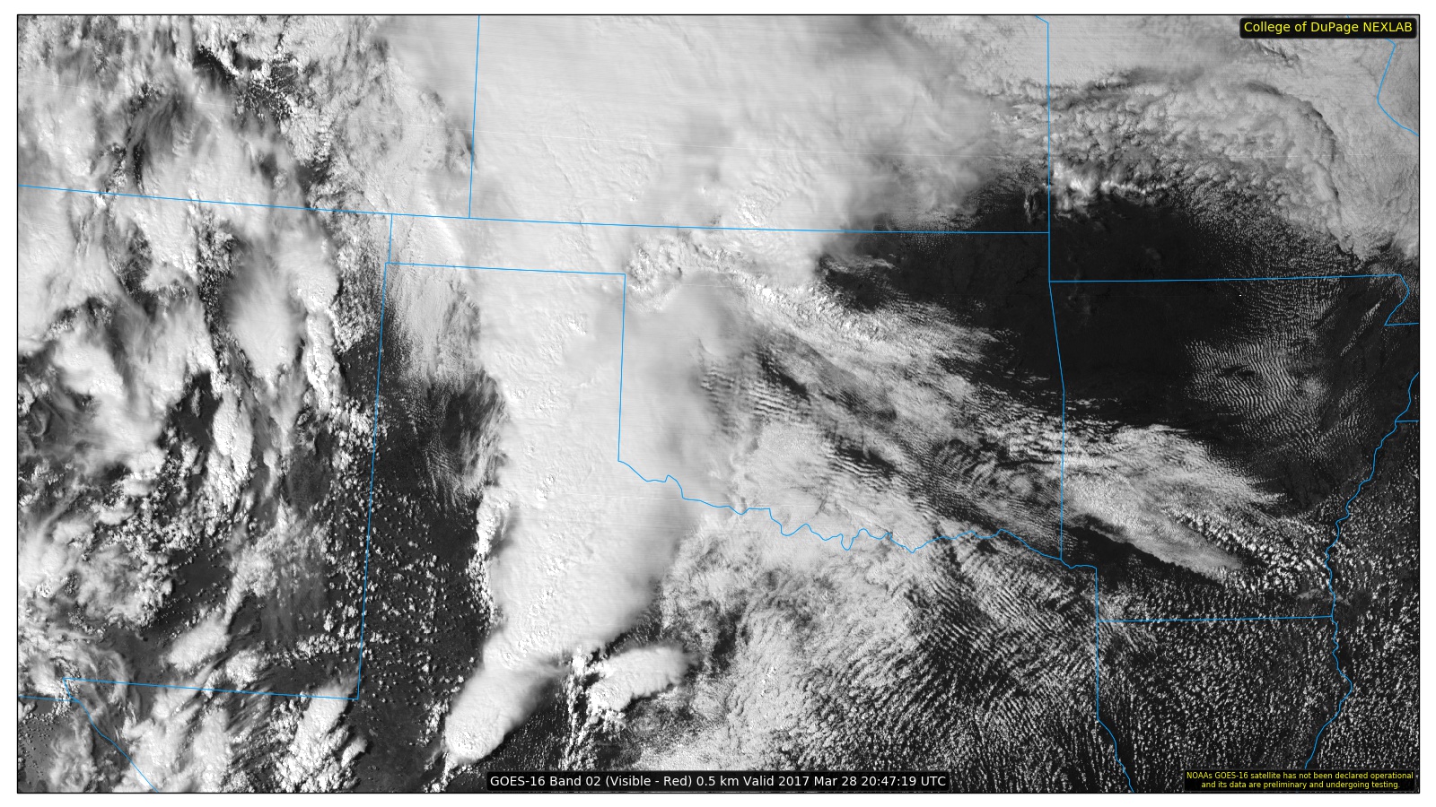 GOES-16 satellite image 2047Z