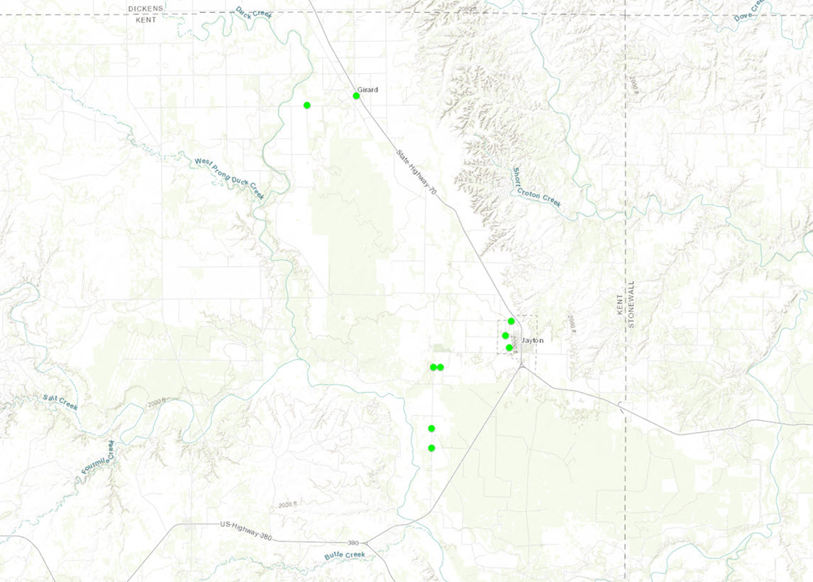 Surveyed Damage Points Map