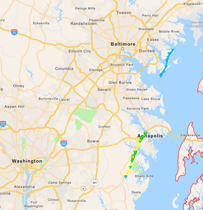 central Maryland tornado tracks Sept 1, 2021