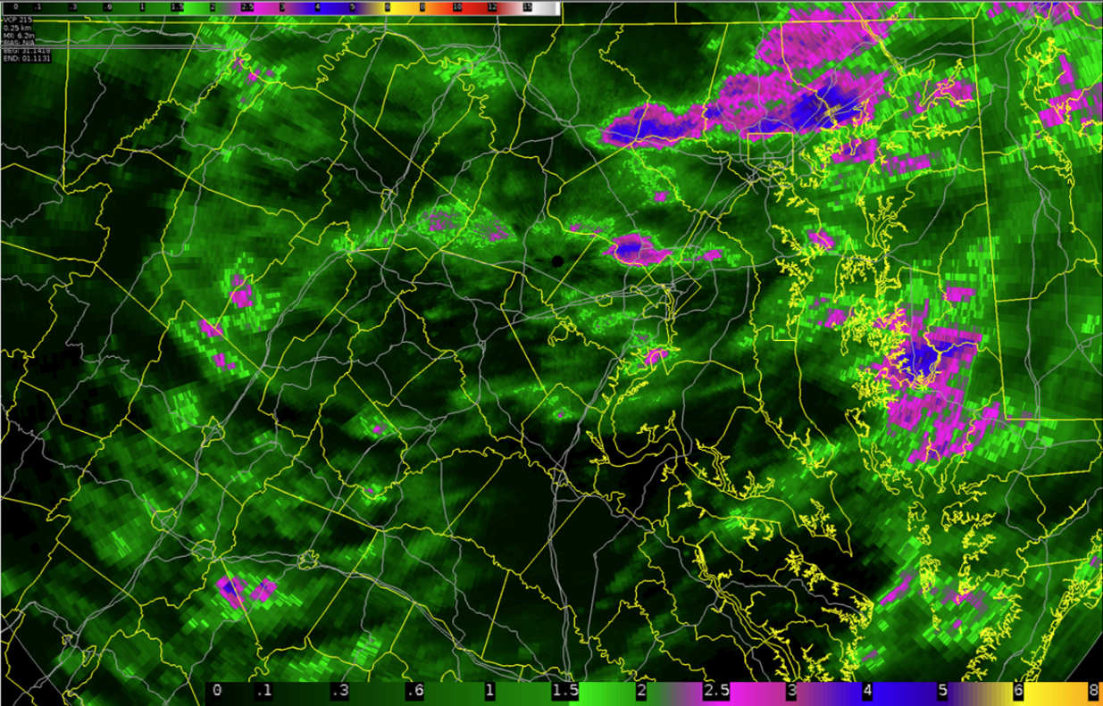 radar estimated rainfall