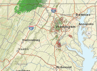 NWS Sterling Radar Velocity