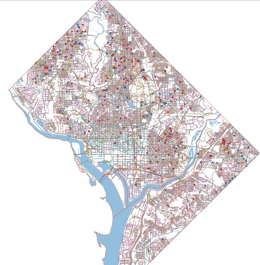 wind damage map for DC