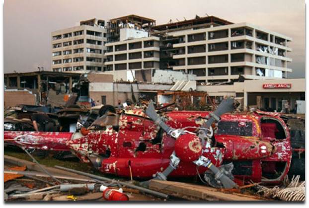 Tornado debris