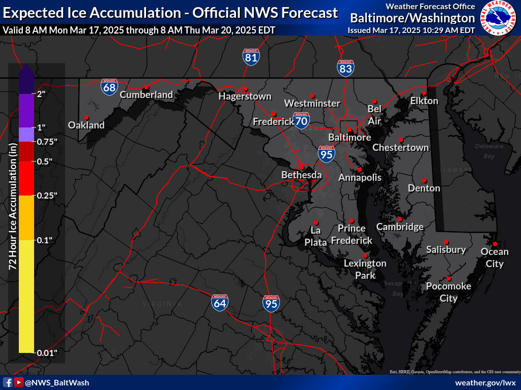 Maryland Ice Accumulation Forecast