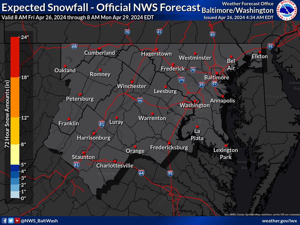 Expected Snowfall - NWS