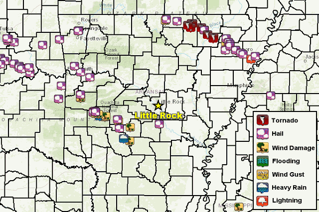 Severe weather reports on April 15-16, 2022.