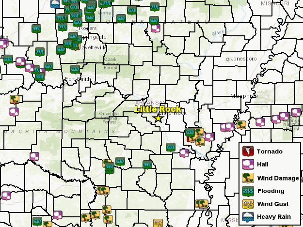 Severe weather and flash flood reports on 05/05/2022.