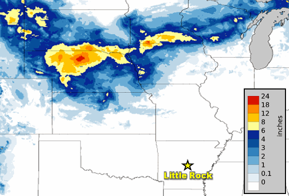 Forty eight hour snow accumulations through 600 am CST on 12/02/2018.