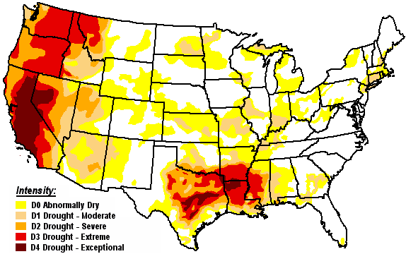 Drought conditions as of 10/20/2015.