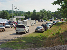 Media representatives arrived in the nearby town of Langley (Pike County) to cover the tragedy and emergency personnel searched for missing people.