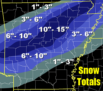 Snow accumulations in the twenty four hour period ending at 600 am CST on 12/26/2012.