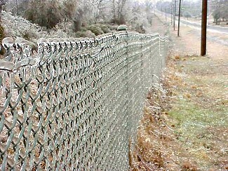 Other objects such as roads, cars and this fence were also coated.