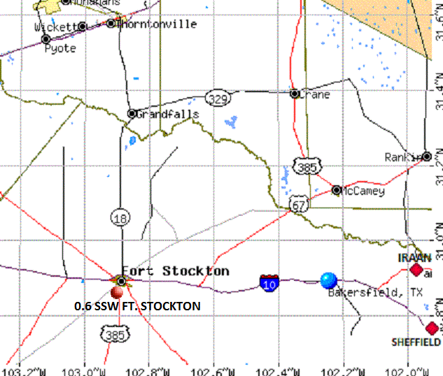 Fort Stockton 0.6 SSW CoCorahs Precipitation Data