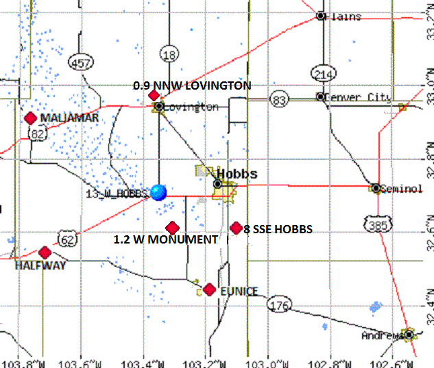 Lovington 0.9NNW CoCorahs Precipitation Data