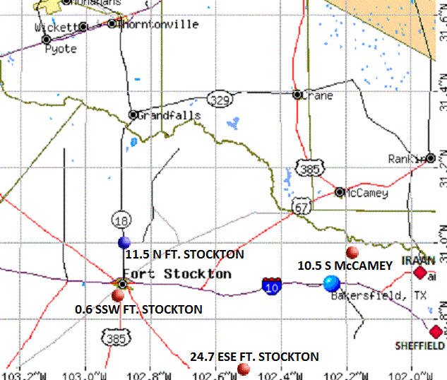 McCamey 10.5 S CoCorahs Precipitation Data