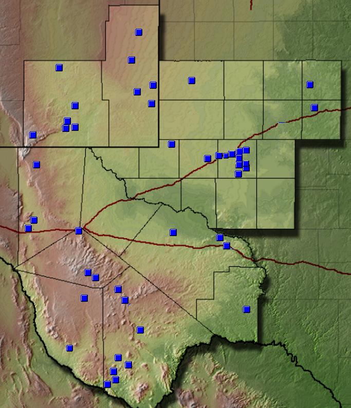 map of Cooperative stations Monthly/Annual rainfall and 1971-2000 Averages