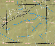 topographic map of Midland county 