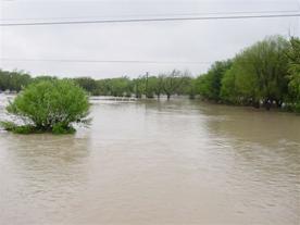 Flooding at James Rooney Memorial Park in Fort Stockton