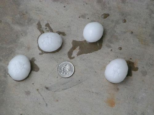 Picture of hailstones