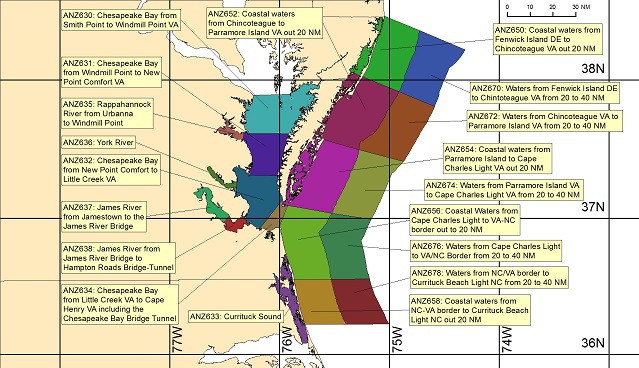 Coastal Marine Forecasts By Zone Wakefield Va