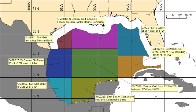 U S Offshore Marine Text Forecasts By Zone Gulf Of Mexico