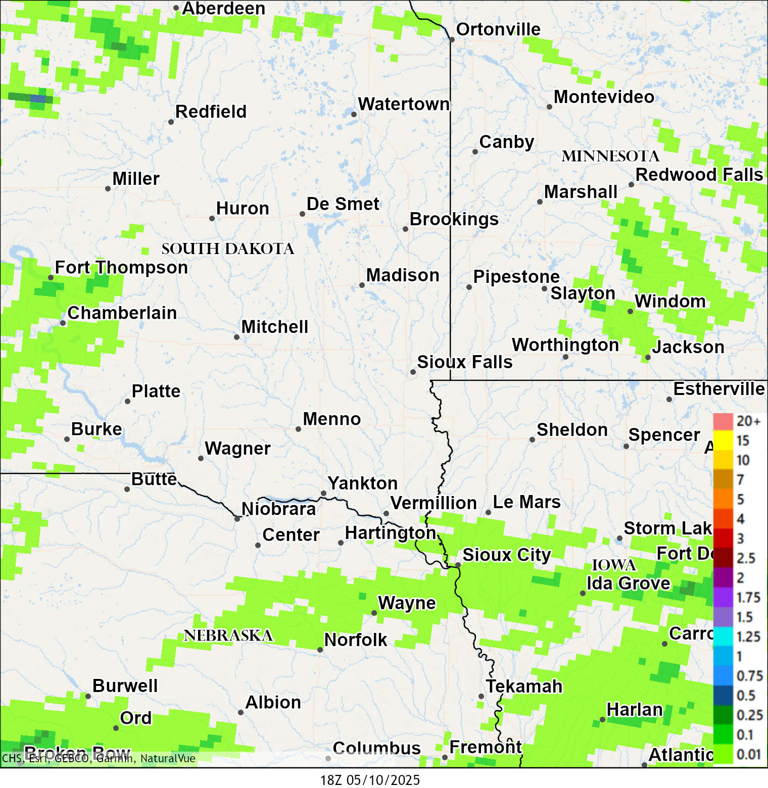 Example precipitation map