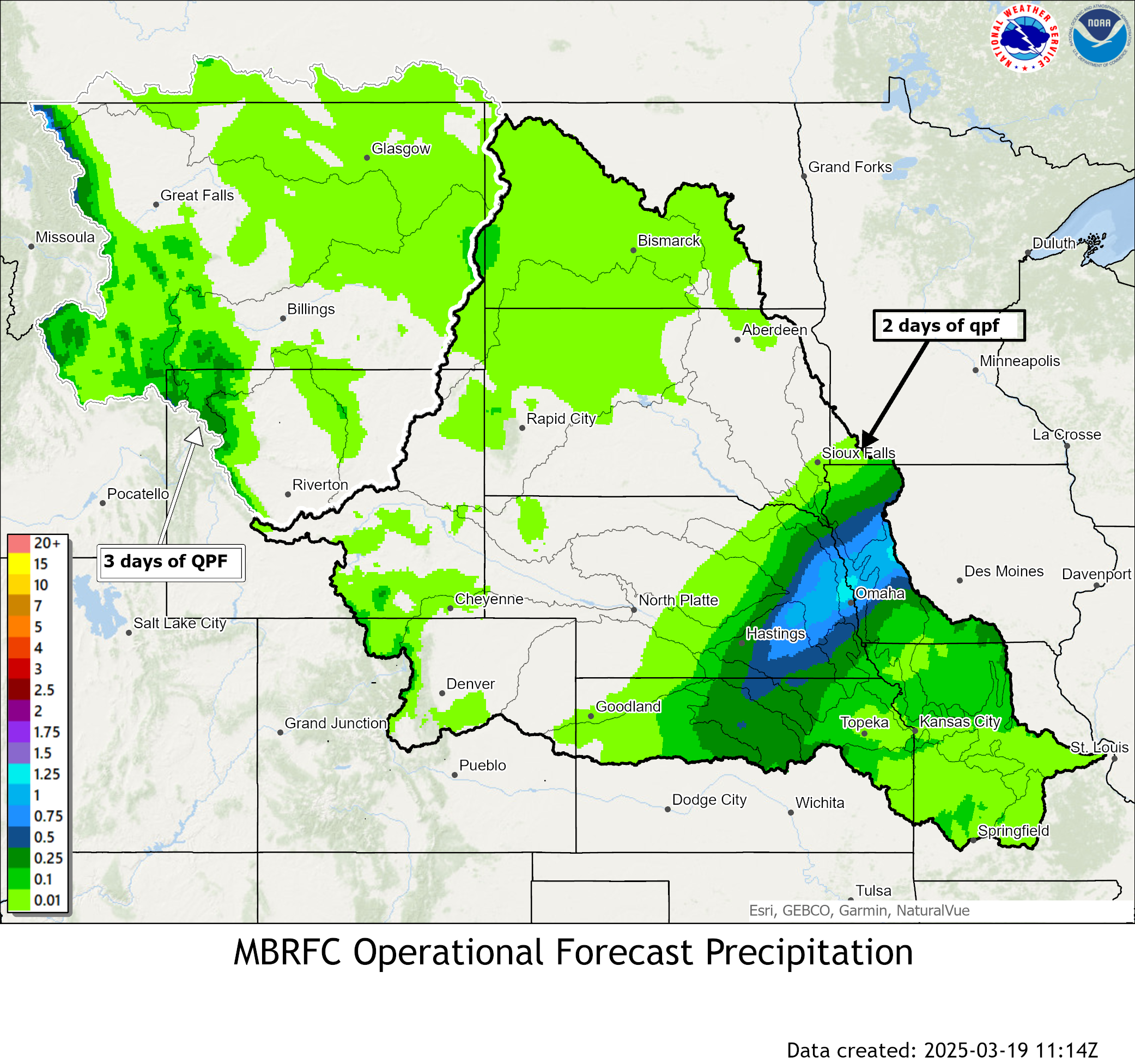 WPC's Short Range Forecasts (Days 0.5 - 2.5) - NDFD Precipitation