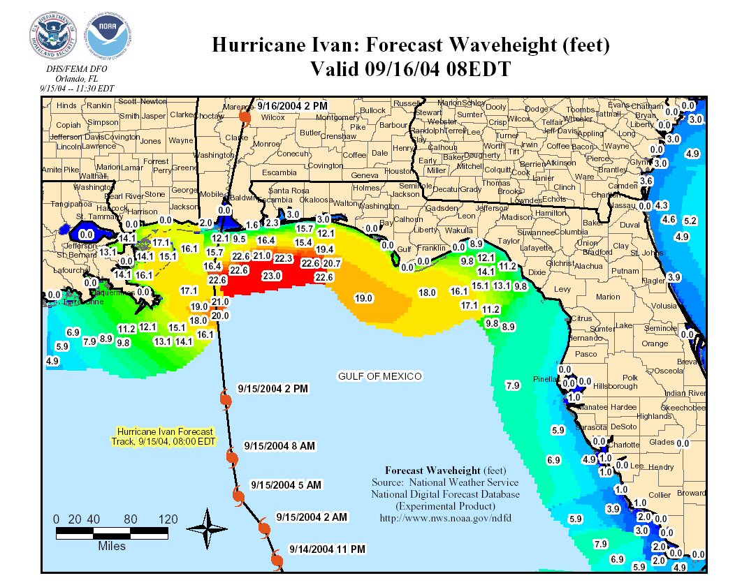 Hurricane Ivan Map Stage 1
