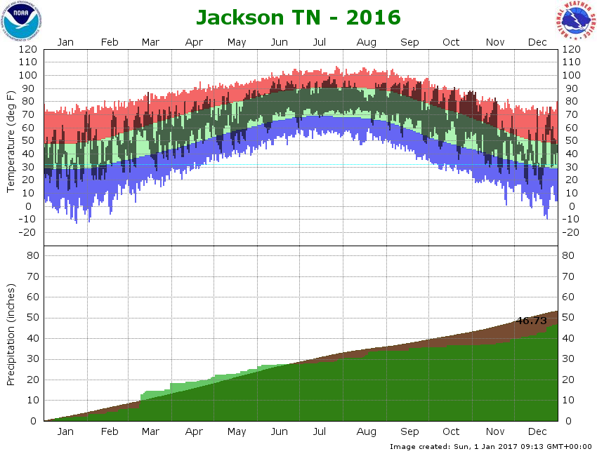 Climate Graph for Jackson