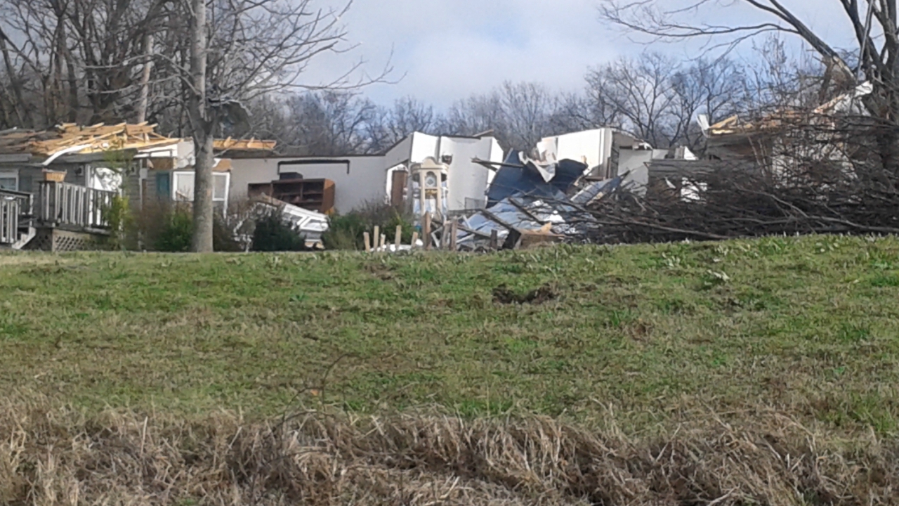 damaged home in Marianna Arkansas