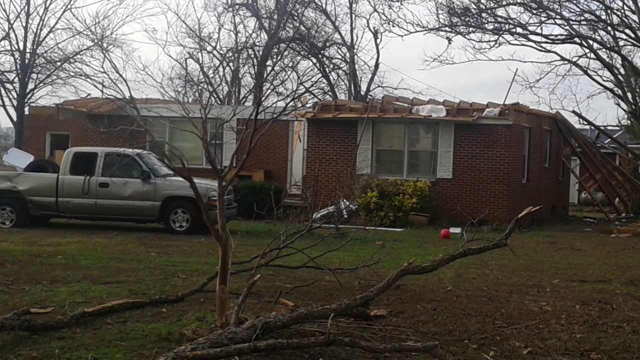 another damaged home in Marianna Arkansas