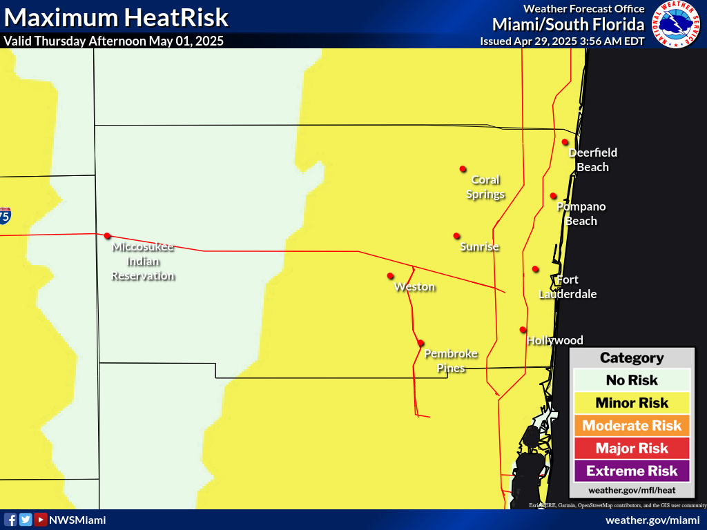 Maximum HeatRisk for Day 3