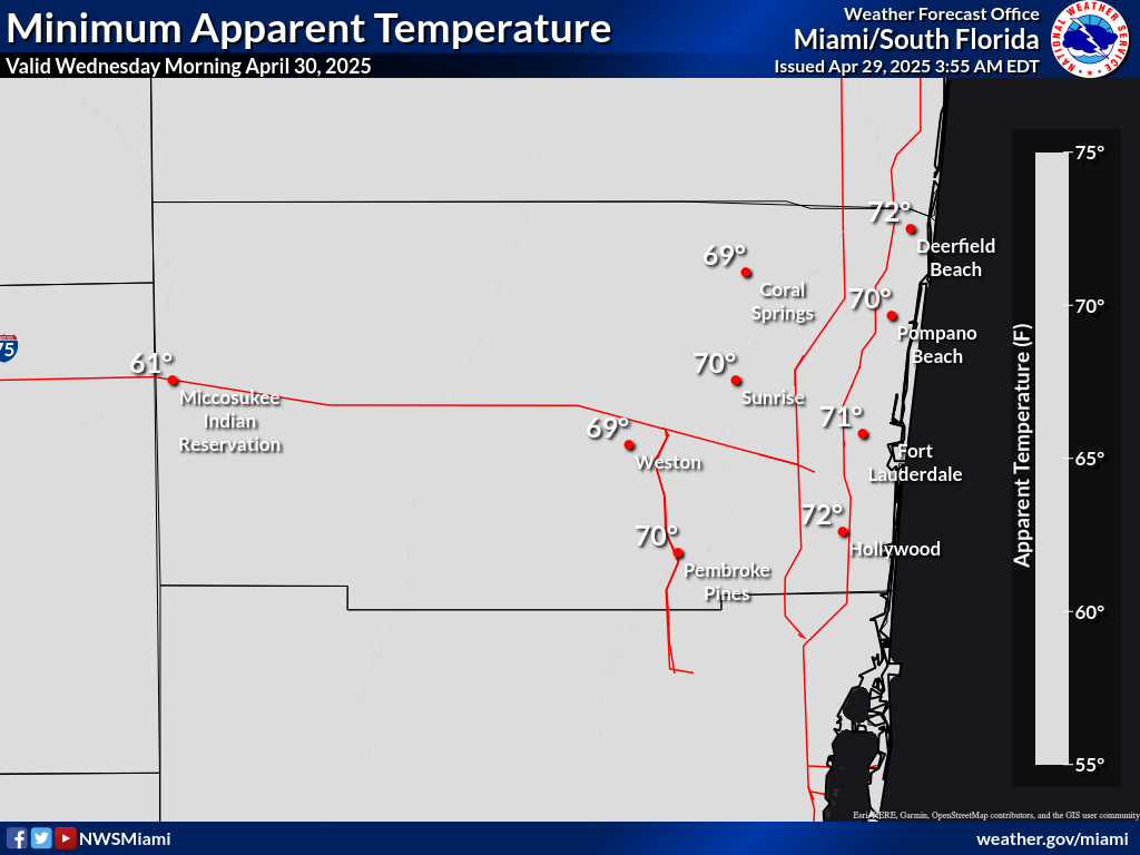 Minimum Apparent Temperature Night 1