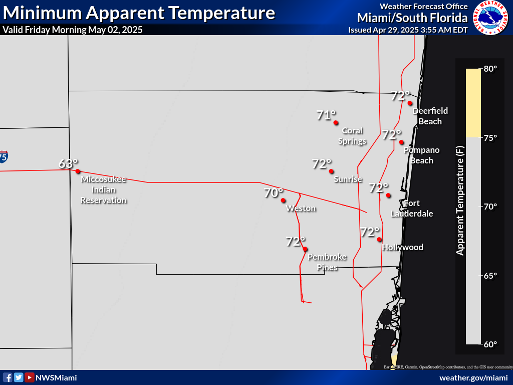 Minimum Apparent Temperature Night 3