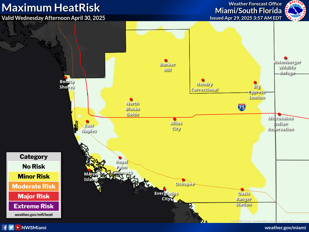 Maximum HeatRisk for Day 2