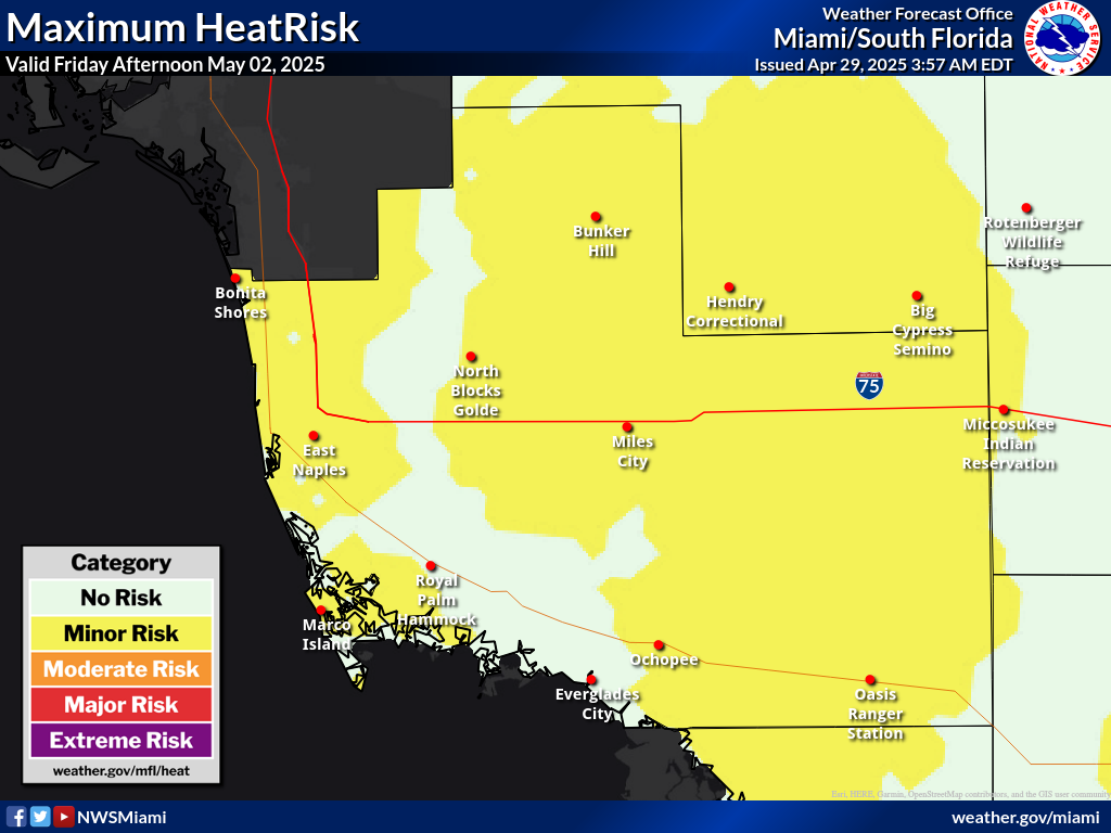 Maximum HeatRisk for Day 4