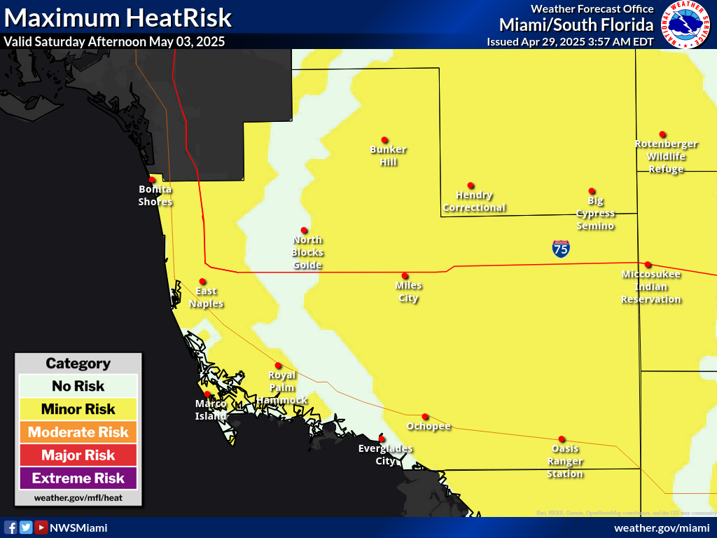 Maximum HeatRisk for Day 5