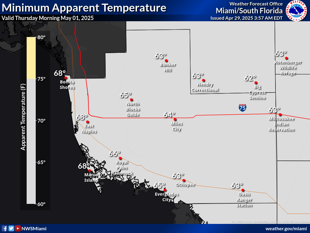 Minimum Apparent Temperature Night 2