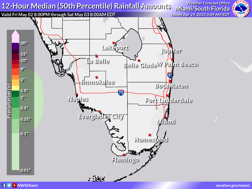 Expected Rainfall for Night 4