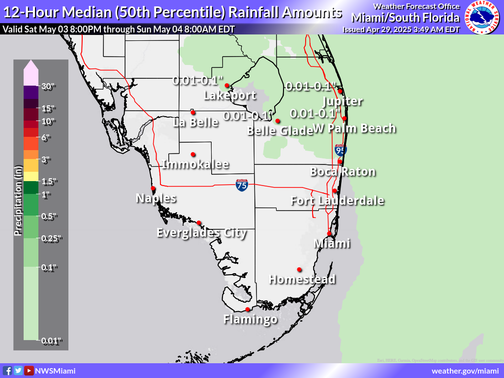 Expected Rainfall for Night 5