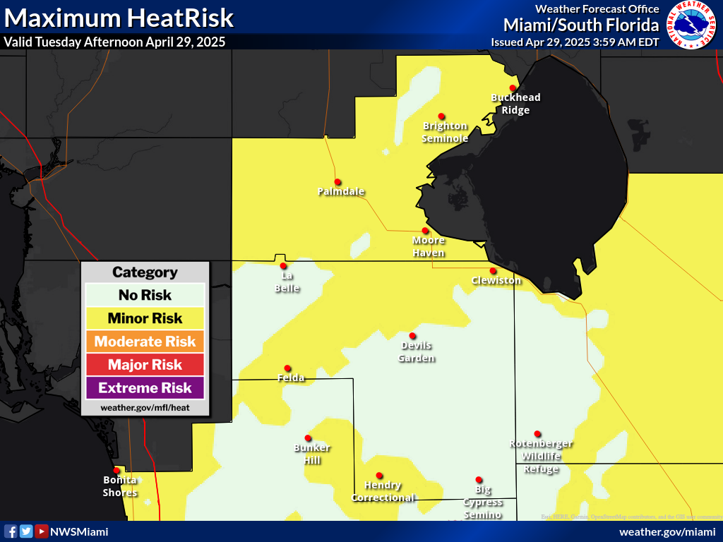 Maximum HeatRisk for Day 1