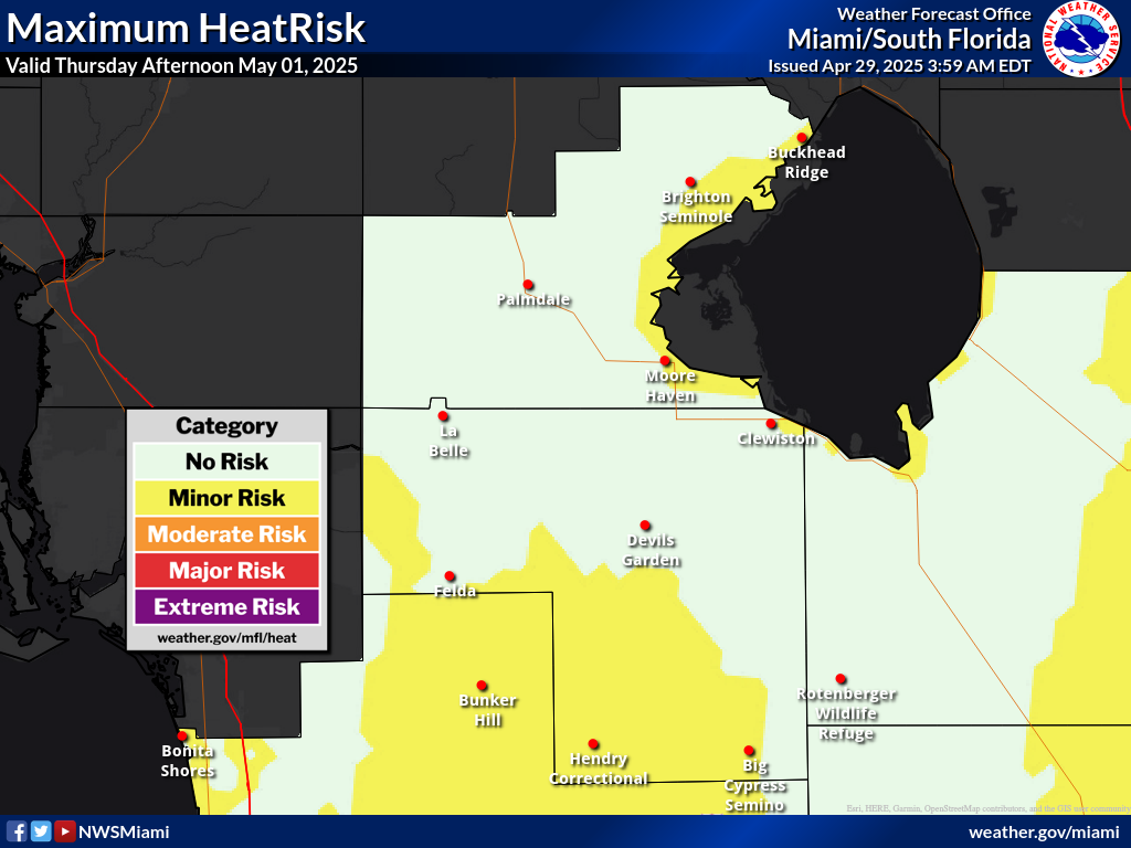 Maximum HeatRisk for Day 3