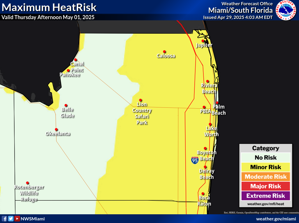 Maximum HeatRisk for Day 3